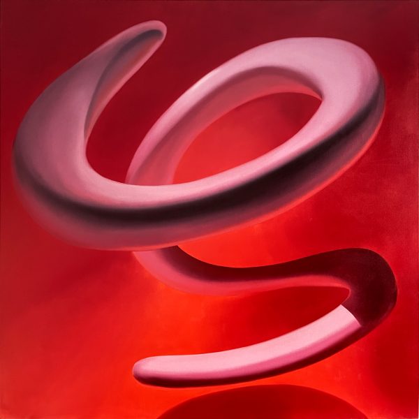 Red Flag, 180 x 180 cm, Oil and acrylics on canvas and AR, 2023.