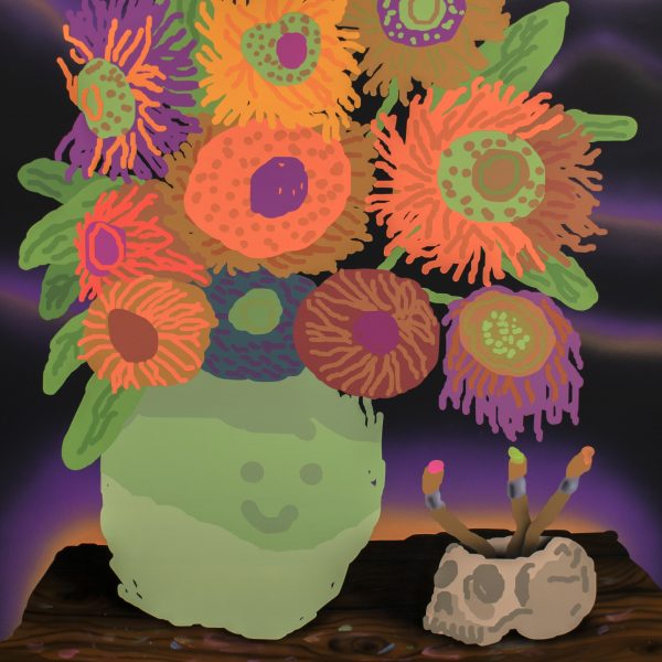 after van gogh I guess 2, 100 x 80 cm, Acrylic on canvas, 2023.